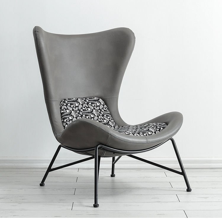 Single Leather / fabric Sofa Chair