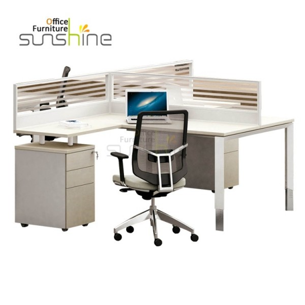 Poste de travail de bureau design moderne pour 2 personnes YS-A5-D2814