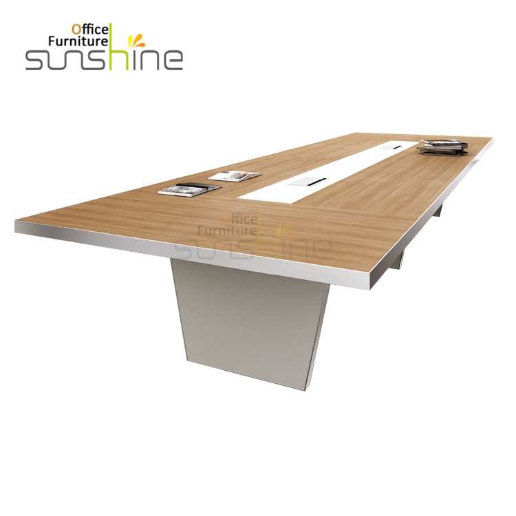 BS-H4815 MFC panel E1 grade quality cable management 10 person conference table specifications