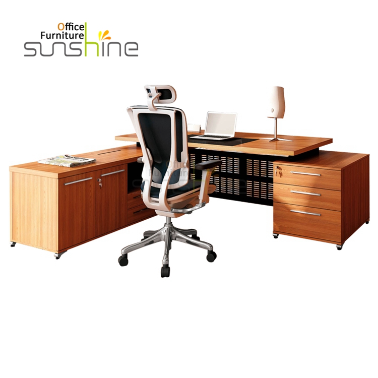 2018 usine de bureau personnalisé directeur de conception moderne mobilier de bureau MDF YS-QD2409