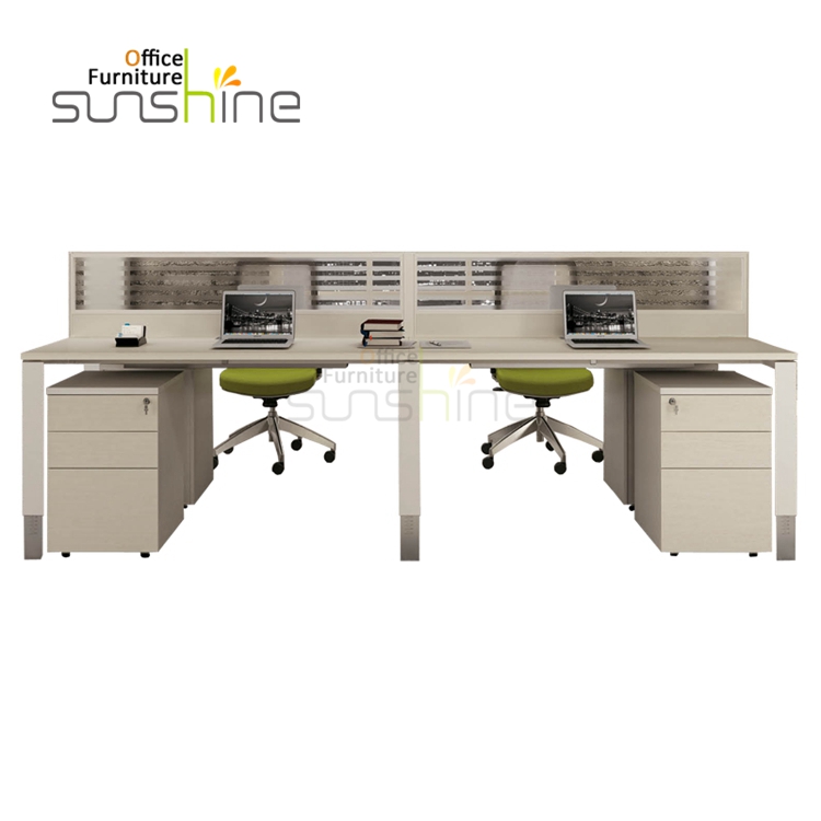 Mobilier de bureau commercial en gros poste de travail de bureau moderne pour 4 personnes YS-A5-C2412