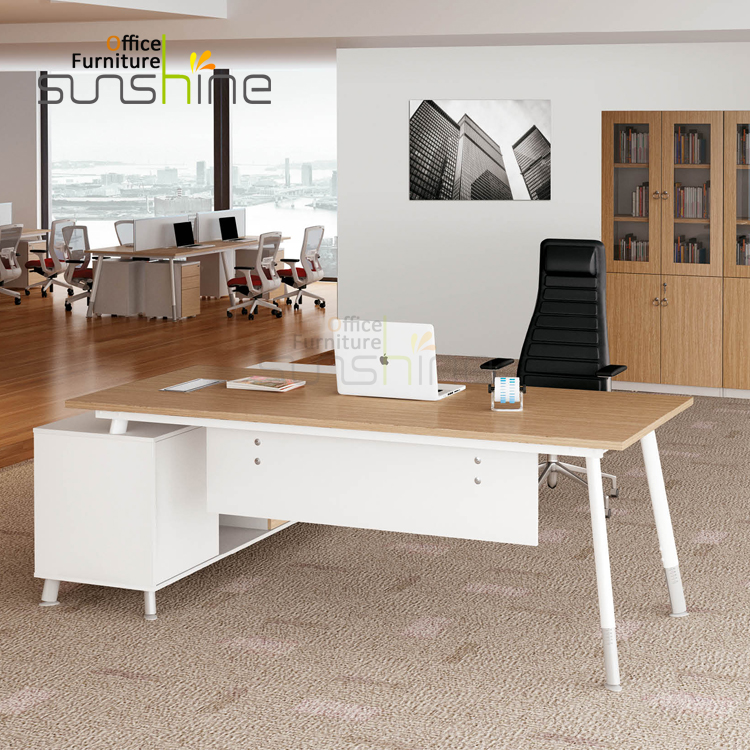 Moderne luxe Houten Boss directeur kantoor executive tafel bureau voor individuele YS-A6-A18