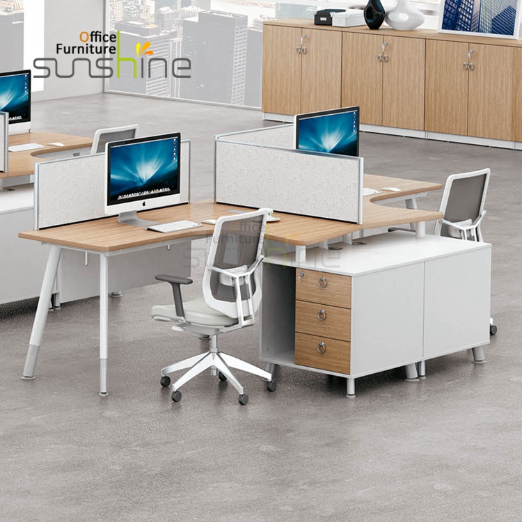 Estación de trabajo para computadora de 2 personas tamaños estándar de muebles de estación de trabajo YS-A6-H2815
