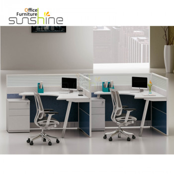 Modulares Büro 2 Sitze Bürotrennwandtisch Arbeitsplatzmöbel YS-KU-F2814