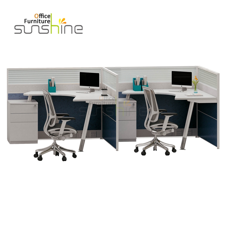 Modulares Büro 2 Sitze Bürotrennwandtisch Arbeitsplatzmöbel YS-KU-F2814