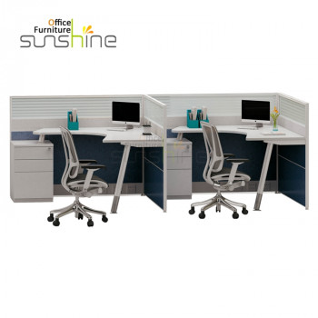 Modulares Büro 2 Sitze Bürotrennwandtisch Arbeitsplatzmöbel YS-KU-F2814