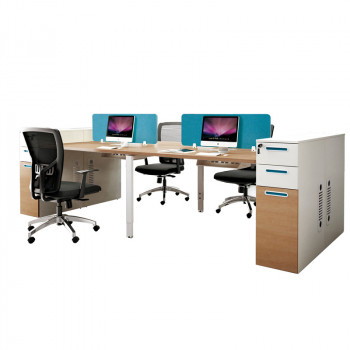 XFS-M3012B Open Staff Area Screen Workstation Face to Face 4 Seats
