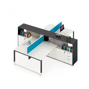 XFS-M3030B Staff Workstation Area Modular Workstation Cross 4 Seats