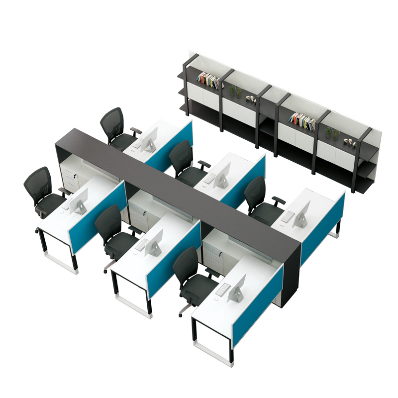 XFS-M3030B Personalarbeitsplatzbereich Modularer Arbeitsplatz Cross 4 Sitze