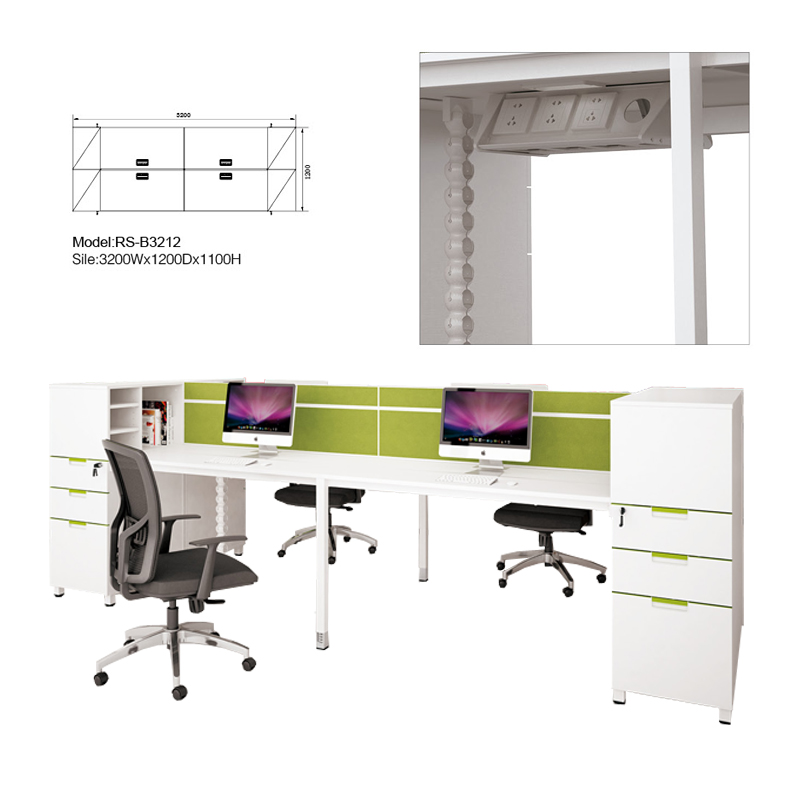 Workstation con schermo alto per armadietto RS-B3212