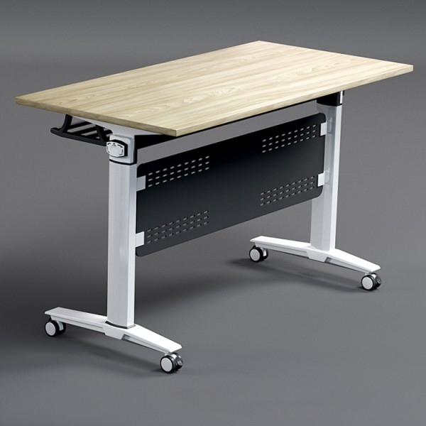 مكتب اجتماع قابل للطي طاولة طالب مستطيلة طاولة تدريب الموظفين مكتب خشب صلب صلب قابل للطي