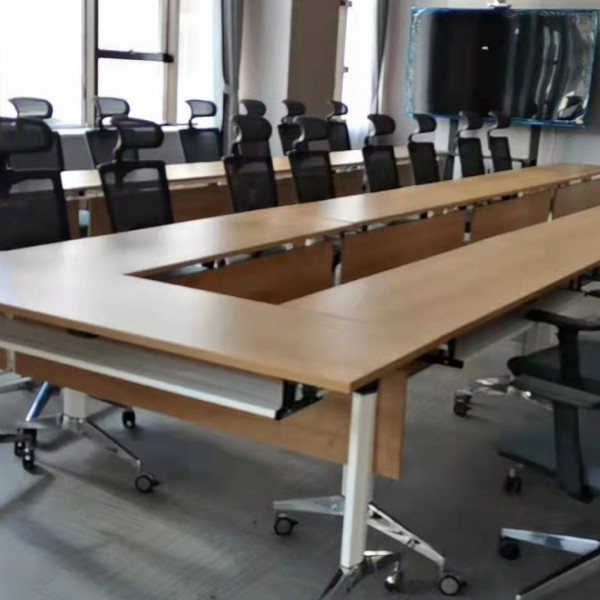 Mesa de conferencia móvil plegable plegable del entrenamiento del ahorro de espacio del panel de la melamina MFC