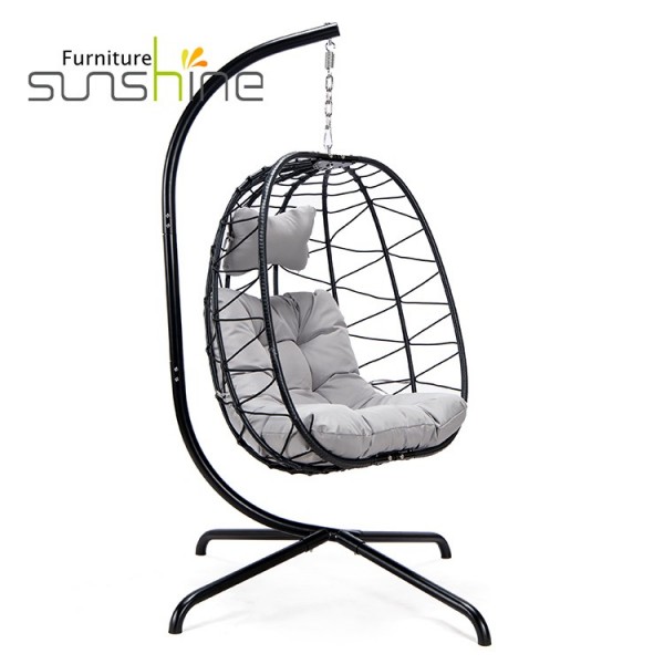 Outdoor Furniture Metal Egg Hanging Swing Chair A Garden Seating Patio Chair Swing