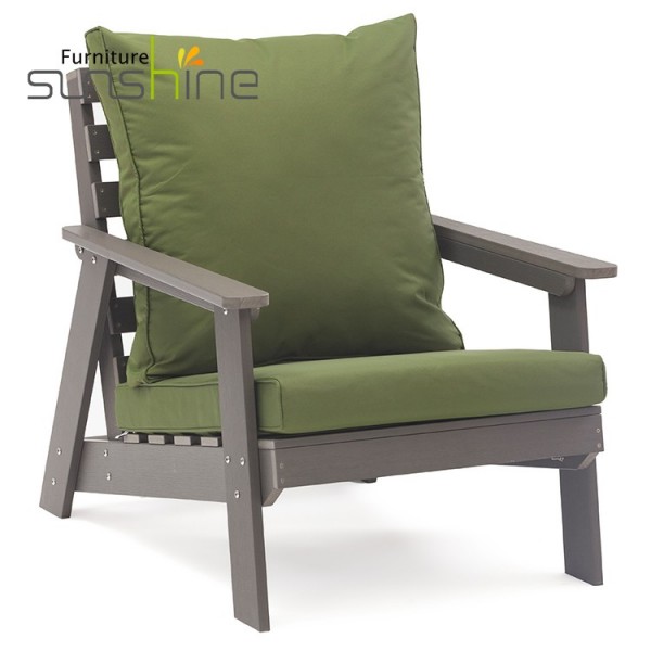 Nouvelle chaise en bois en plastique de chaise de sofa de salon d'intérieur de mobilier extérieur de Desgin avec le coussin