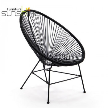 Modernes, wasserdichtes Kunststoffgeflecht, Rattanstühle, Bistro, Acapulco-Stuhl, Tisch, Gartenmöbel-Set