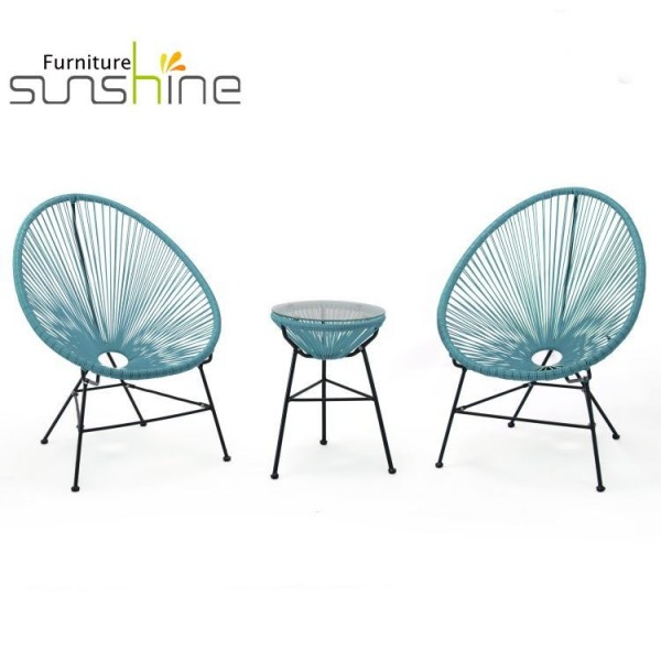 Outdoor Chair Furniture Pe Rattan All Weather Oval Acapulco Chair For Garden