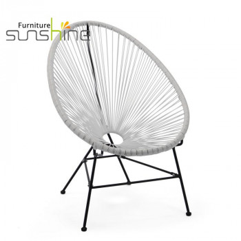 Rattan Modern Cane Lounge Chair Hot Selling Oval Weave Acapulco Stuhl Gartenmöbel