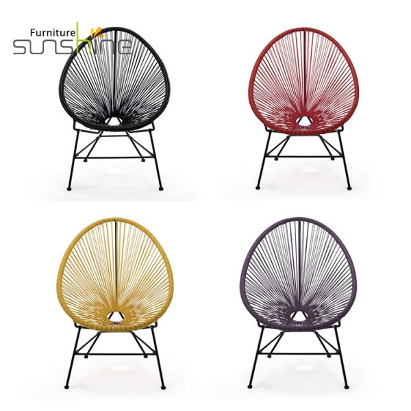 Popular Colorful Leisure Garden Furniture Outdoor Chair Peacock Rattan Chair & Table