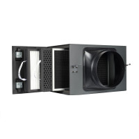 6 Inch Air Purifying Box with Primary, Activated Carbon and HEPA Filters