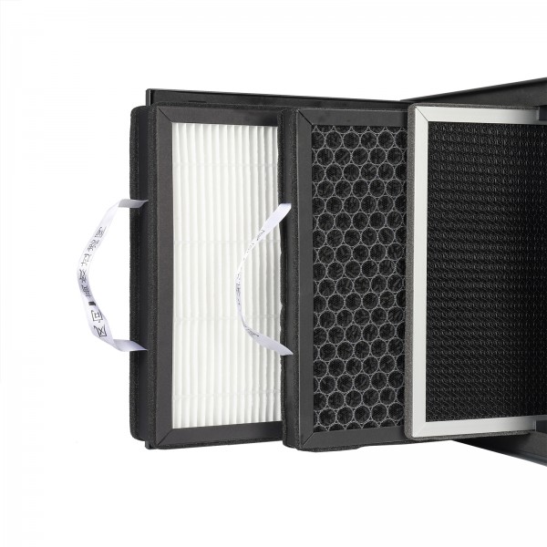 Caixa purificadora de ar de 6 polegadas com filtros primários de carvão ativado e HEPA