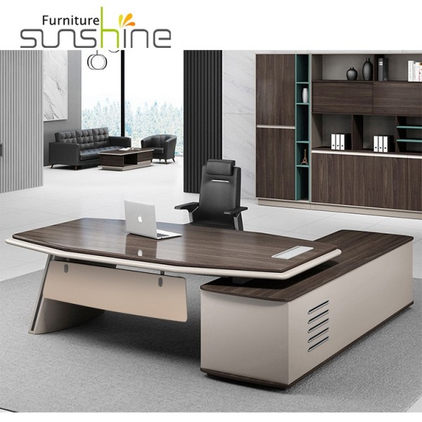 Arc collision angle design of commercial furniture Office desk furniture Office desk director desk