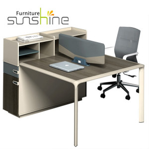 Modern Modular Open Plan Office Table 4 Person Seater Office Workstation Furniture สำหรับสำนักงานพนักงาน