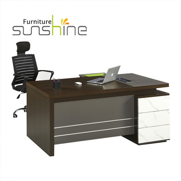 High End Bureau Massief Houten Executive Boss Bureau Met Vergrote Opberglades