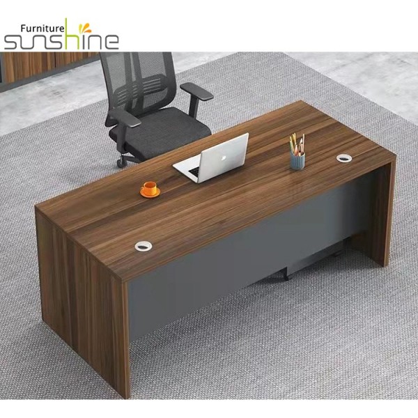 จีนผลิตเฟอร์นิเจอร์โต๊ะทำงาน L Shape Home Office Desk Modern Executive Office Desk Wood