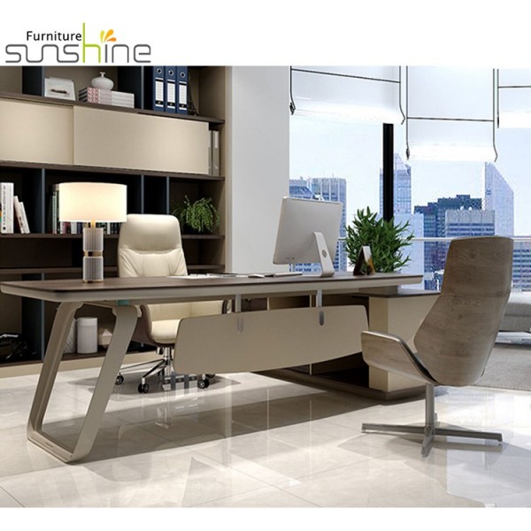 Mesa de escritorio de oficina Muebles de escritorio de oficina ejecutivos modernos de melamina ampliamente utilizados modernos
