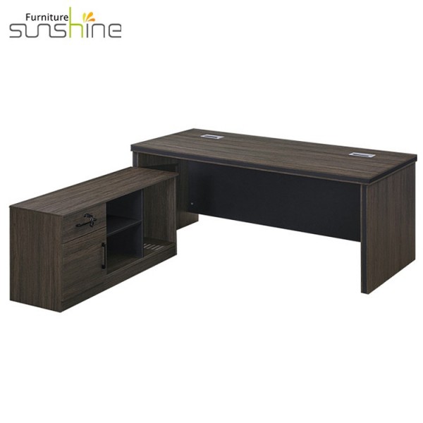 Sunshine L Shape Modern Melamine Wooden Office Computer Desk Executive Desk Office
