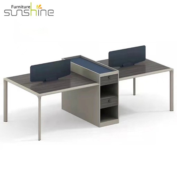 Contemporary Computer Workstation 6 Person Wooden Office Table Modern Office Desk Office Workstation
