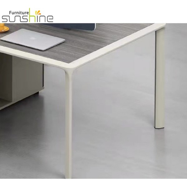 Portable Workstation Laptop Desk Table 2 Seat Office Staff Cubicle For Workshop Office