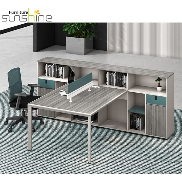 New Design Cluster Of 2 Seat Staff Workstation Call Center Furniture Workstation Office Desk For Off
