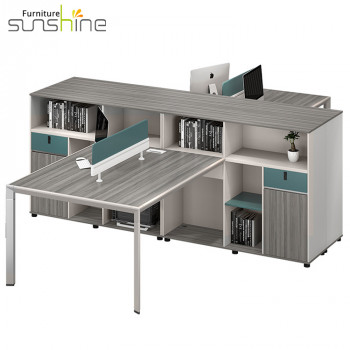 Guangzhou Fabricage Aluminium Been Kantoor Werkstation Tafel Computer Werkstation Houten Bureau: