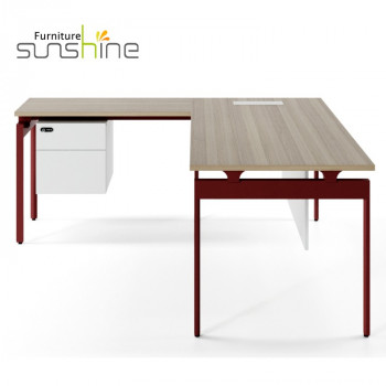 Mesa de oficina de uso minimalista moderno Escritorio ejecutivo Lshape Boss Mesa de computadora de oficina ejecutiva