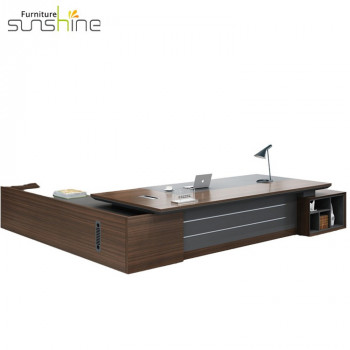 Wooden Office Furniture L Shape Computer Table Design President's Desk
