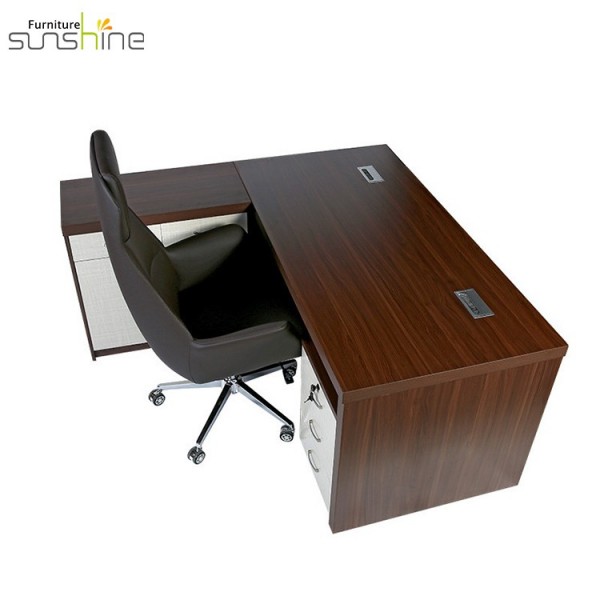 Mesa de escritório de luxo com designs esculpidos mais recentes, mesa de escritório de ceo de madeira mdf e mesa de escritório de gerente de madeira