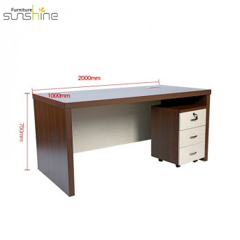 Muebles de oficina modernos Mesa de oficina de madera Embellecer Diseño tallado Escritorio de oficina de mesa de jefe moderno