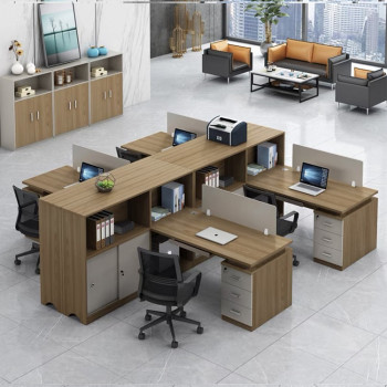 Personeel Kantoor Tafel Ontwerp Houten Executive Kantoor Tafel Aangepast Commercieel Kantoor Werkstation Voor: