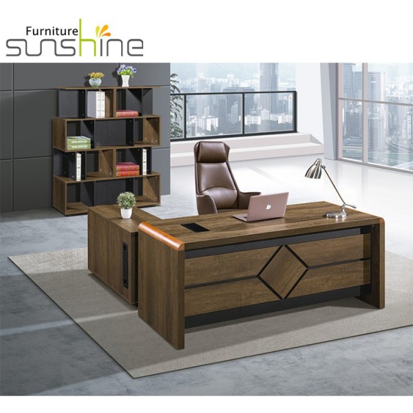 Bureau Houten meubilair Leverancier Executive Office Table Design L-vormige computertafel