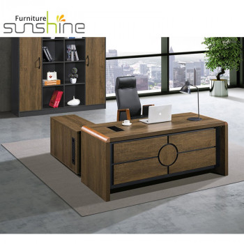 Office Desk Wooden Furniture Supplier Executive Office Table Design L Shaped Computer Table