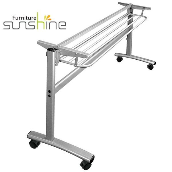 Moderna estrutura de mesa de aço dobrável para home office conferência estruturas de mesa escolar para treinamento