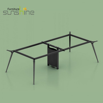 Sunshine Office Desk Metal Frame For Linear 4 Workstation Table Metal Frame Die-cast Aluminum Alloy 
