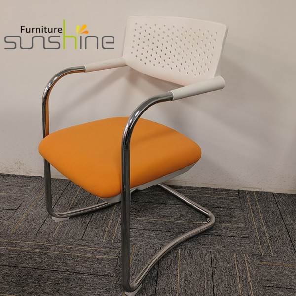 Thickened Plastic Backrest Office Training Chair Leather Conference Room Chairs Waiting Room Chairs
