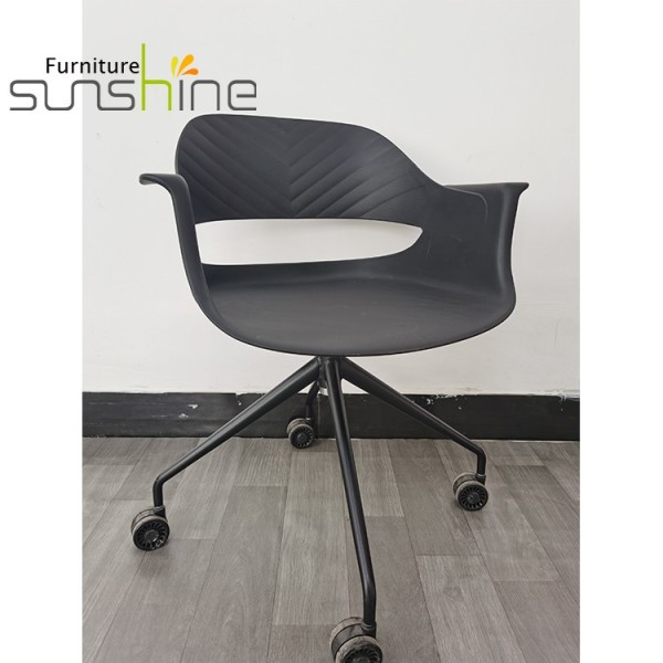 Office System Furniture Executive Office Chair Plastic Swivel Chairs With Wheels