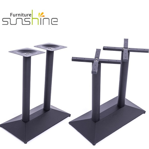 Heavy Restaurant Table Base Iron Table Base With Double Side Length Square Columns