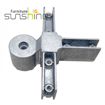 Desk Frame Connector Office Furniture Component 50mm Round Aluminium Alloy Connector Accessories