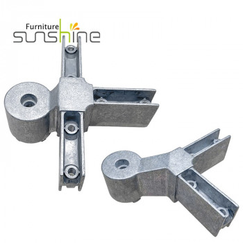 Office Desk Frame Connector 50mm Round Aluminium Alloy Connector Accessories Metal Frame Joints