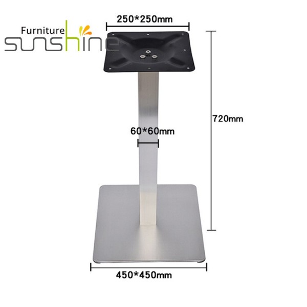 Modern Furniture Legs Chrome Stainless Steel Cafe Table Base Rectangle Table Leg Wholesale