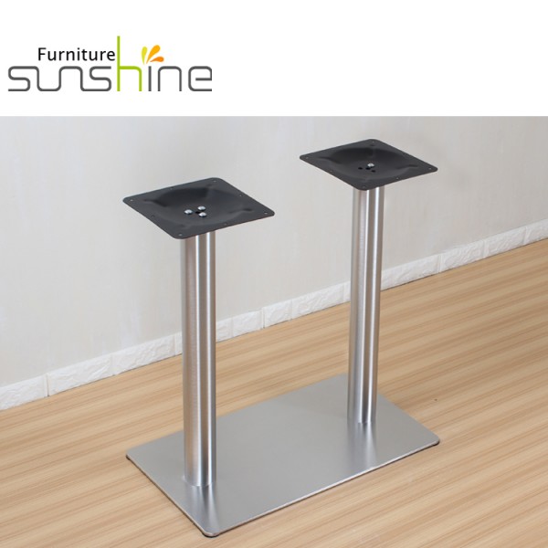 Smooth Easy Installation Metal Stainless Steel Furniture Legs U Table Double Base Table Leg